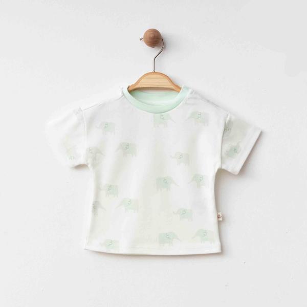 BASKILI TSHIRT Mint Yeşili - Image 1