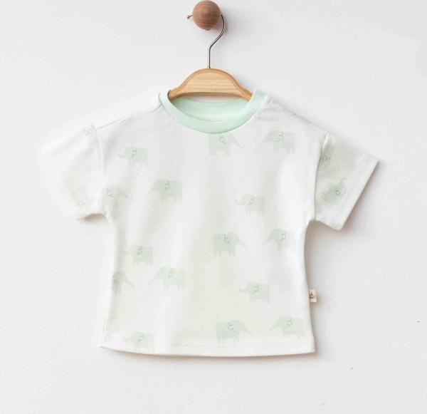 BASKILI TSHIRT Mint Yeşili - Image 1