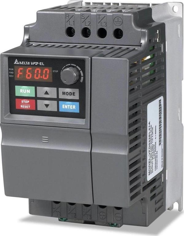 Delta VFD007EL43A | VFD-EL Serisi 0,75 kW 3 Faz 400 VAC Hız Kontrol Cihazı - Image 1