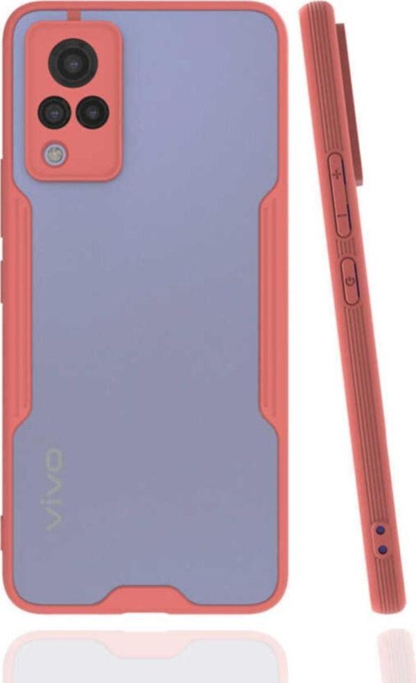 Coverzone Vivo V21 Kılıf Için Uyumlu Kılıf Renkli Kenar Perfe Tpu Silikon Kılıf Pembe - Image 1