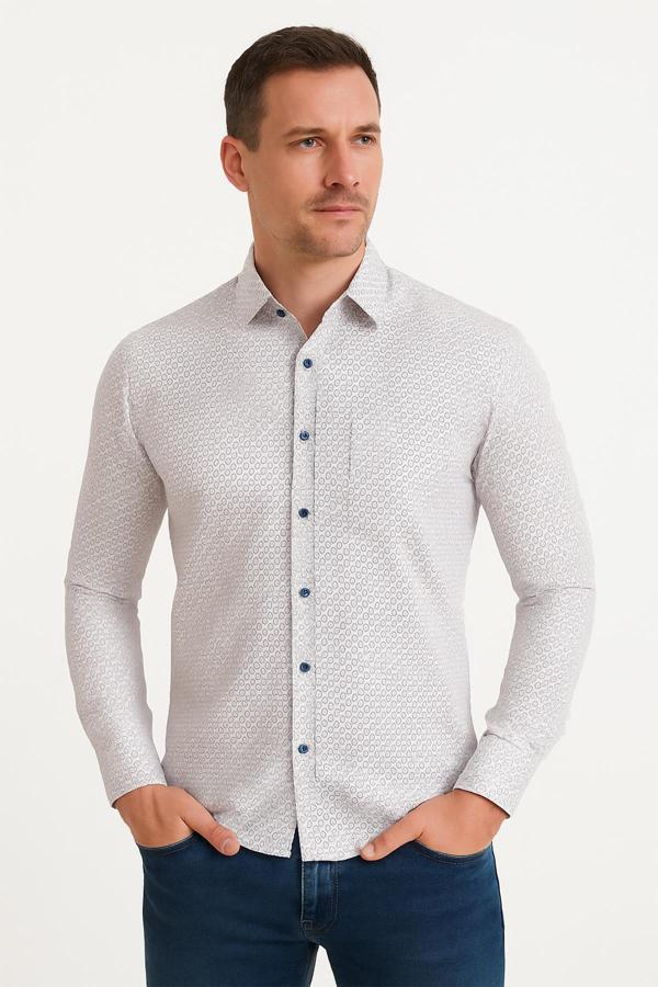 Slim Fit Erkek Gömlek - Image 1