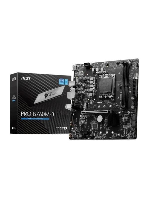 Msı Pro B760M-B DDR4 4800Mhz (OC) M.2 1700p mATX Anakart - Image 1
