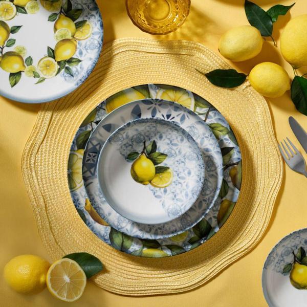 GÜRAL PORSELEN Lemon Touch 12 Parça 4 Kişilik Yemek Takımı 41963 - Image 1