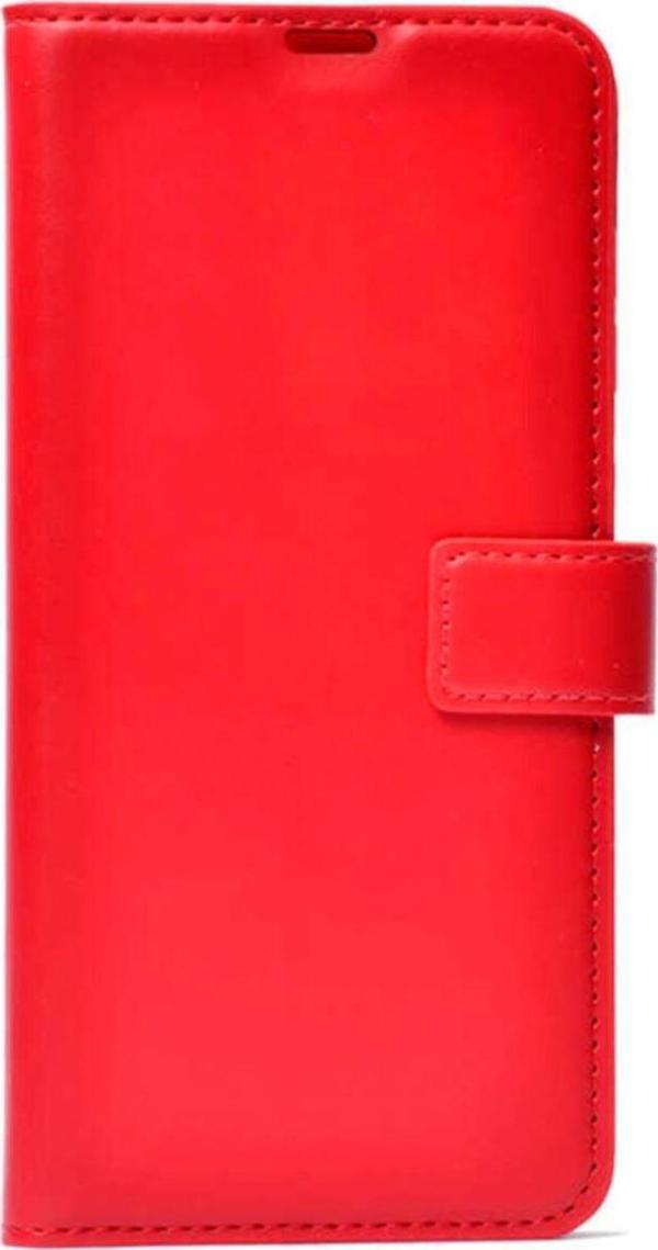 Coverzone Tecno Camon 16 Kılıf Deluxe Kapaklı Kılıf Kırmızı - Image 1