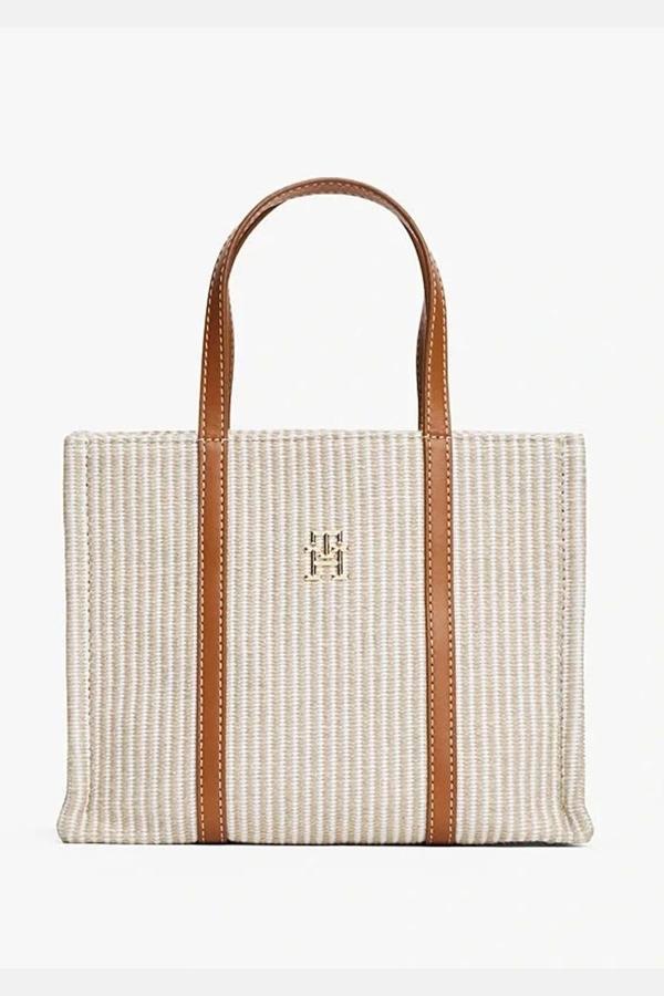 Tommy Hilfiger TH PREMIUM BEACH LE MINI TOTE Kadın  El Çantası AW0AW172080F4 - Image 1