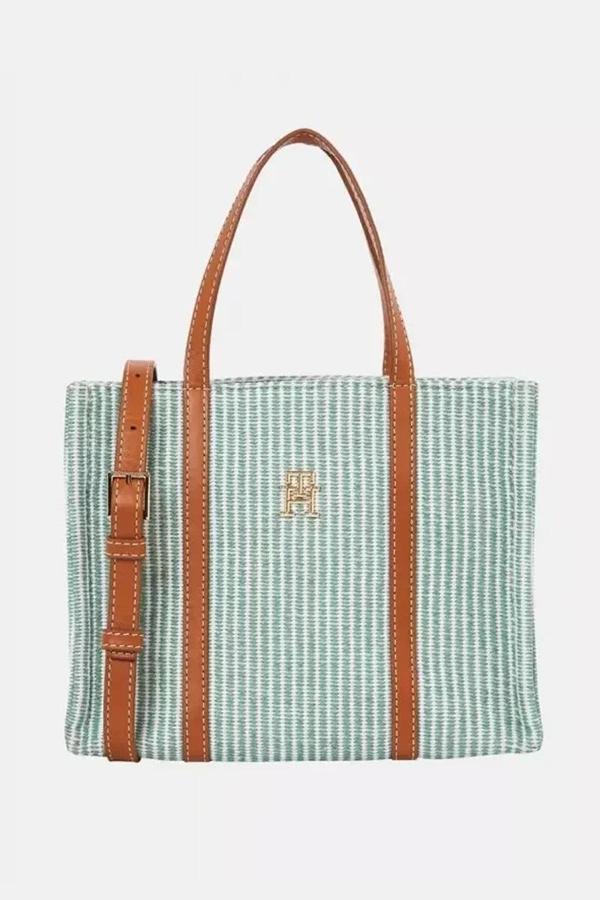 Tommy Hilfiger TH PREMIUM BEACH LE MINI TOTE Kadın  El Çantası AW0AW172080H7 - Image 1