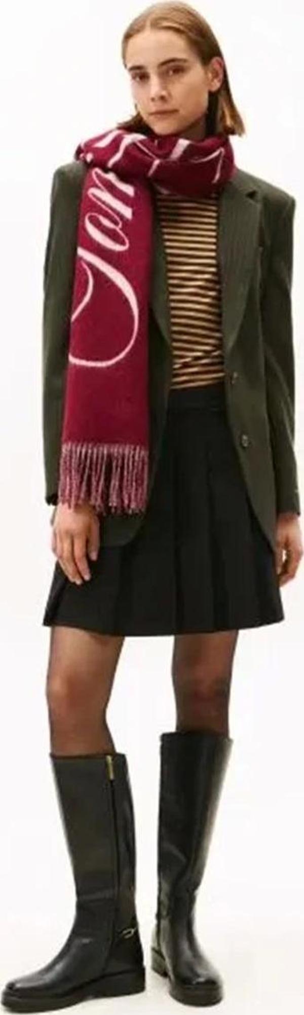 Tommy Hilfiger Zamansız Yün Pileli Mini Kadın Etek WW0WW48354BDS - Image 1