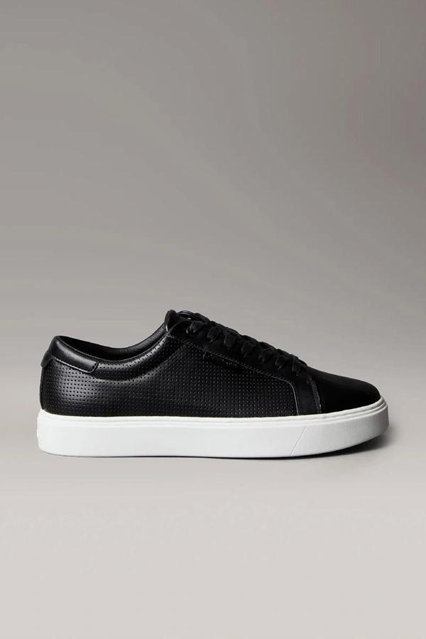 Calvin Klein Perfore Deri Bileksiz Düz Taban Erkek Sneaker HM0HM01870-0GM - Image 1