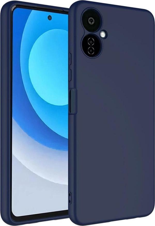 Coverzone Tecno Camon 19 Neo ile Uyumlu Kılıf Kadife Iç Yüzey Silikon Z-Mara Lansman Vieri Kılıf Lacivert - Image 1
