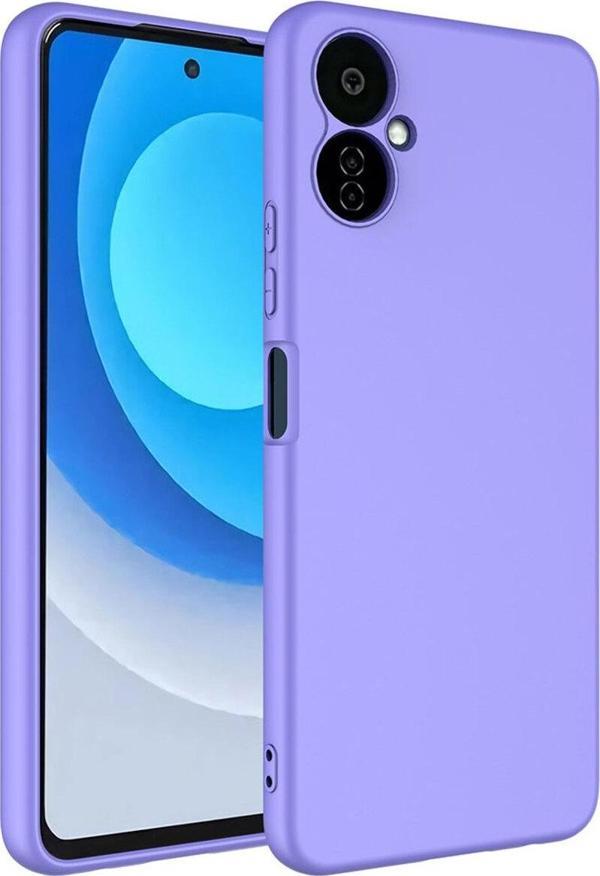 Coverzone Tecno Camon 19 Neo ile Uyumlu Kılıf Kadife Iç Yüzey Silikon Z-Mara Lansman Vieri Kılıf Lila - Image 1