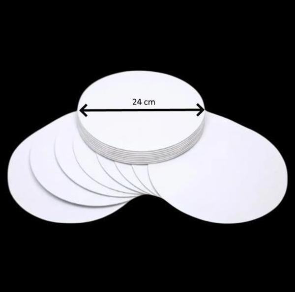 Turta Mendili / Pasta Altlığı Beyaz Yuvarlak 24 cm 10 adet - Image 1