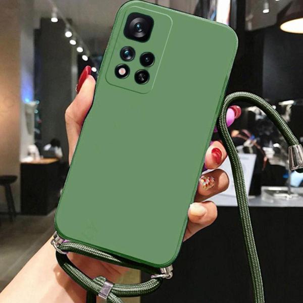 Coverzone Tecno Camon 19 Neo Ipli Boyun Askılı Silikon Kılıf Dulcet Epiphany Kılıf Koyu Yeşil Uyumlu - Image 1