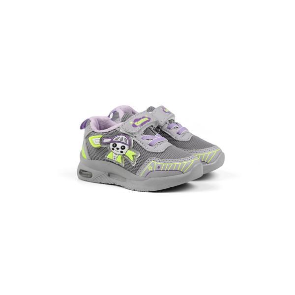 Unisex Bebe Buz Lila Figürlü Işıklı Cırtlı Sneaker Günlük Spor Ayakkabı - Image 1