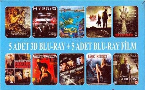 5 Adet 3D Bluray + 5 Adet Bluray ( Özel Kutu Set )  ( Ambalajında - Sıfır ) Blu-Ray Disc - Horizon International - Image 1