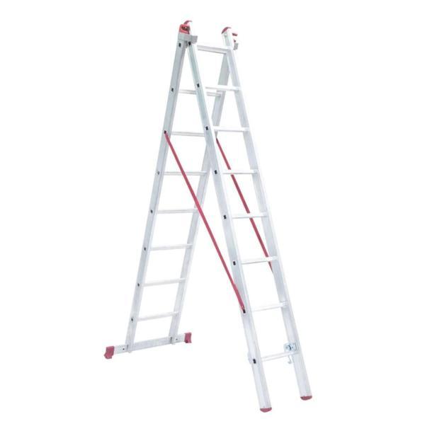 2 Parça X 2,5 Metre = 5 Metre  A Tipi Alüminyum Merdiven - Endüstriyel Tip - Image 1