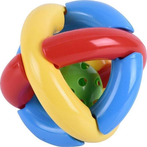 Baby Ball Bebek Çıngıraklı Top Eğitici Gelişim Oyuncağı Güvenli Kolay Kavrama Motor Becerisi Destekleyici Sesli - Image 1