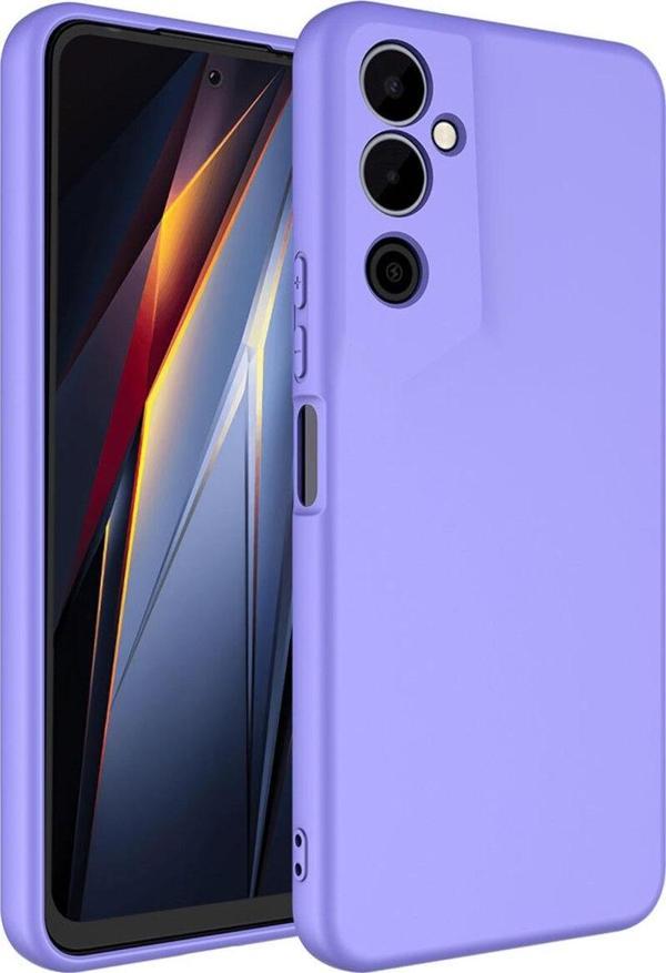 Coverzone Tecno Pova Neo 2 ile Uyumlu Kılıf Kadife Iç Yüzey Silikon Z-Mara Lansman Vieri Kılıf Lila - Image 1