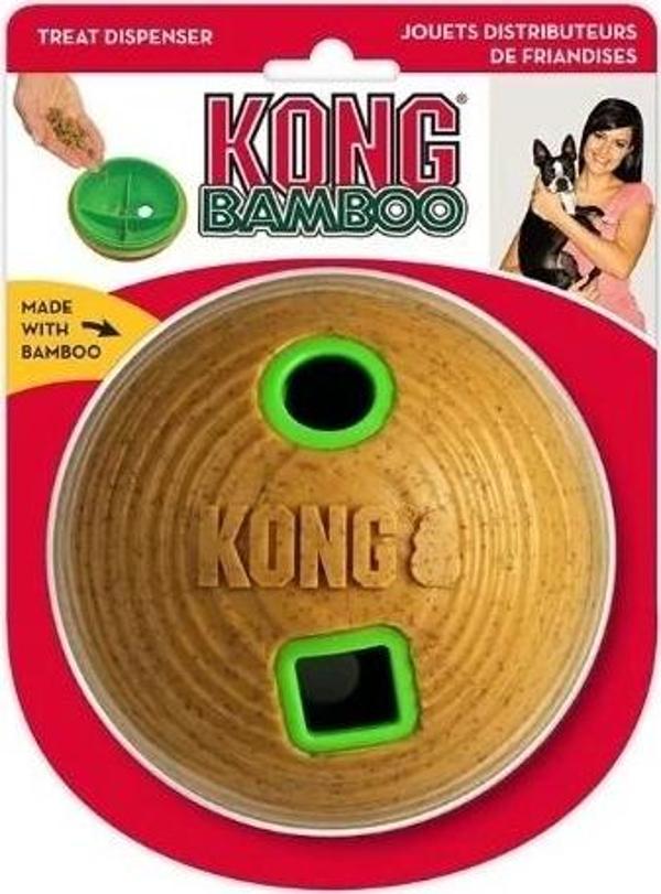 Kong Bamboo Feeder Top Köpekler için Ödül Maması Dağıtma Oyuncağı Medium - Image 1