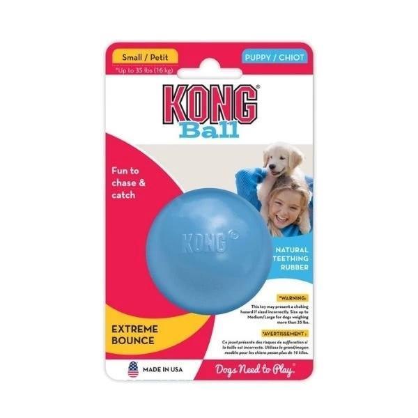 Kong Delikli Top Yavru Köpek Oyuncağı Medium/Large Mavi/Pembe 7.5 Cm - Image 1