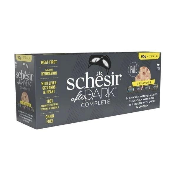Schesir After Dark Pate Et Suyunda Karışık Lezzetler Yetişkin Konserve Kedi Maması 12 Adet 80 Gr - Image 1