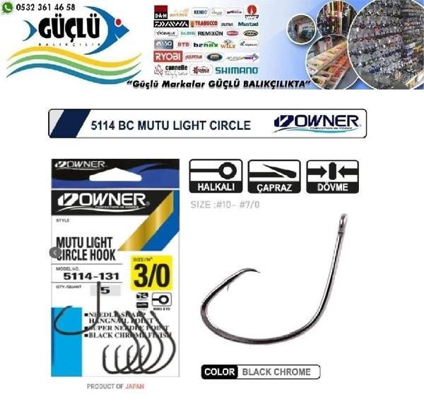Owner 5114 Mutu Light Bc Olta İğnesi No:2/0 - Image 1