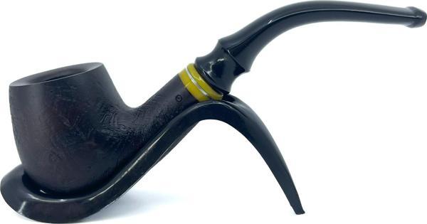 Dapper Bent Apple Briar (Gül Kökü) 9 mm Filtreli El Yapımı Pipo - 2641 - Image 1