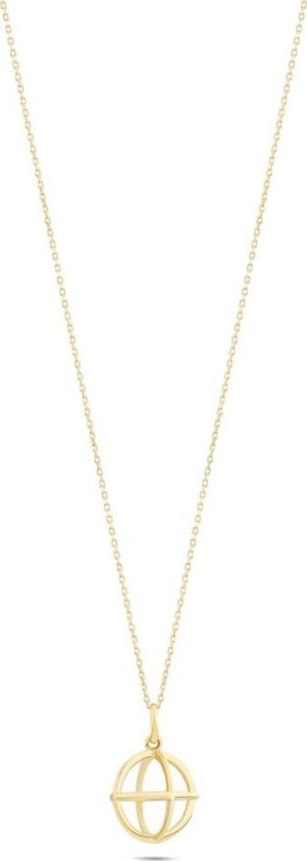 14 Ayar Küre Tasarım Altın Kolye - Image 1