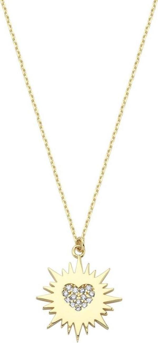 14 Ayar Amore Tasarım Altın Kolye - Image 1