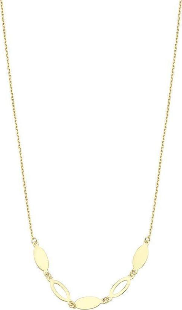 14 Ayar Mekik Tasarım Altın Kolye - Image 1