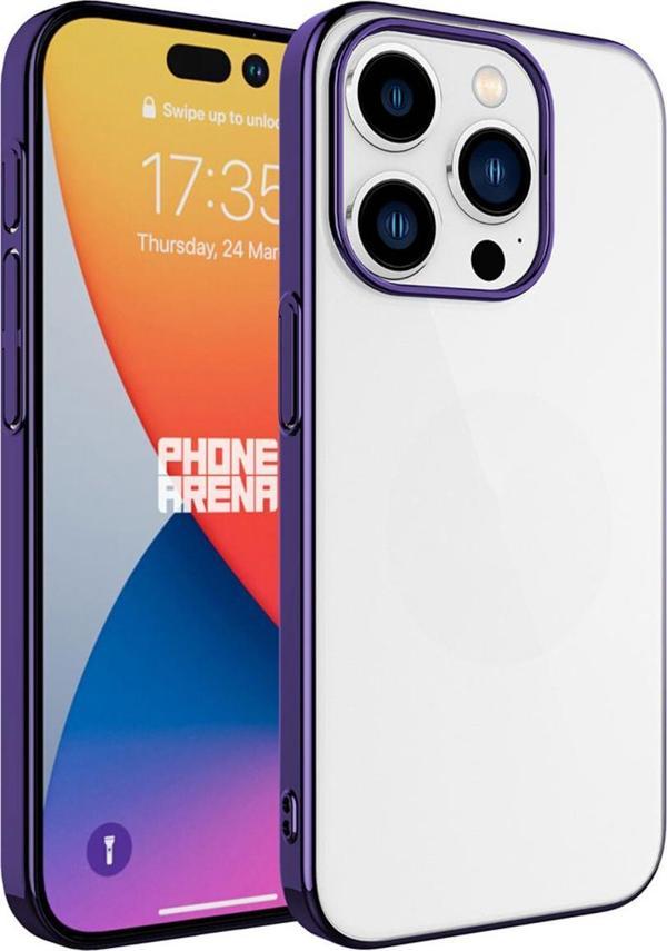 Coverzone iPhone 15 Pro Max ile uyumlu Kılıf Şeffaf arka yüzey Sert PC Renkli Çerçeveli Z-Riksos Kapak - Image 1