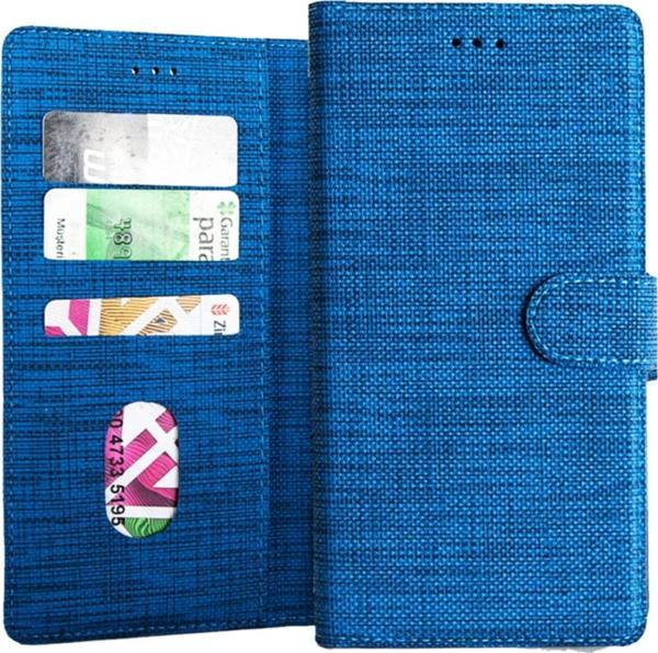 Coverzone Omix X300 Standlı Kartvizitli Ve Para Gözlü Kumaş Desen Lacivert - Image 1