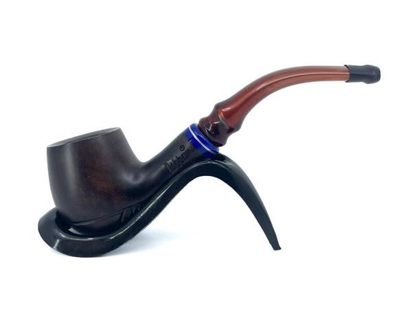 Dapper Bent Apple Briar (Gül Kökü) 9 mm Filtreli El Yapımı Pipo - 2640 - Image 1