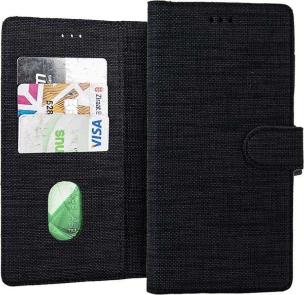 Coverzone Omix X500 Standlı Kartvizitli Ve Para Gözlü Kumaş Desen Siyah - Image 1