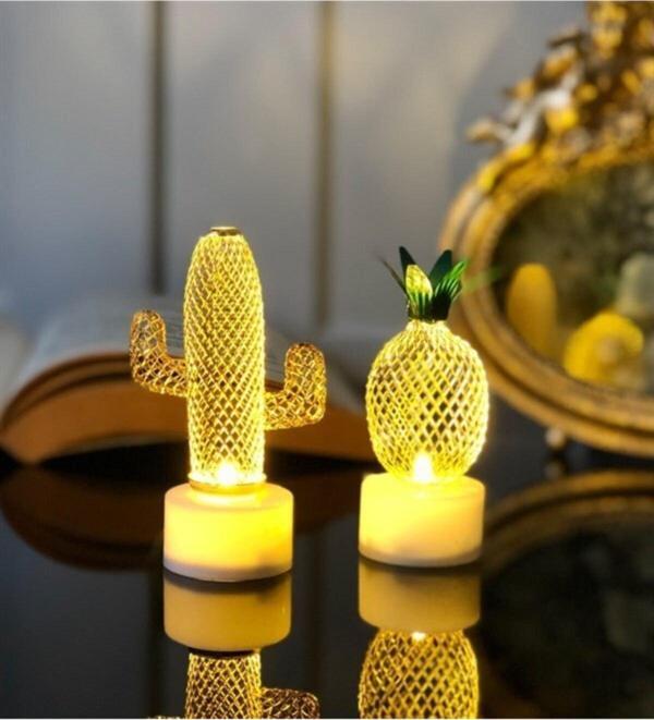 Coverzone Kaktu?s Ananas Mini Pilli Led Lamba - Image 1
