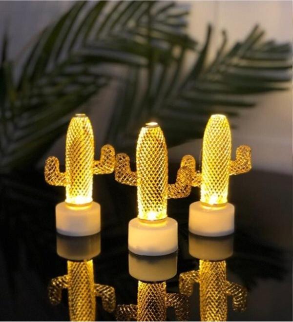 Coverzone Kaktu?s Mini Pilli Led Lamba 3'lü - Image 1