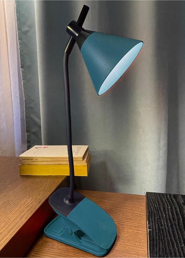 Coverzone Klipsli Dokunmatik Ayarlanabili Led Işık Masa Lambası 40cm Koyu Yeşil - Image 1