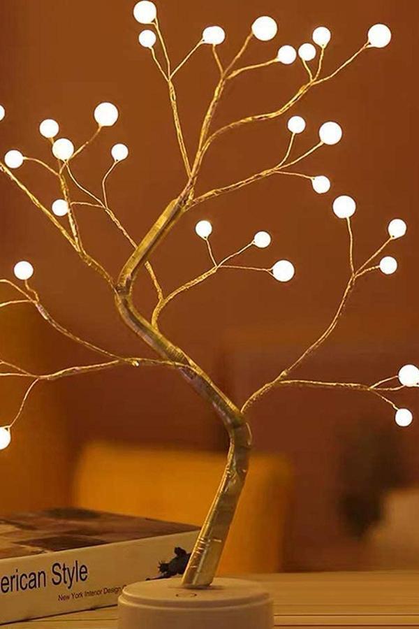Coverzone Led Lamba Bonsai Tasarım Mini Ağaç 2 Fonksiyon Bükülebilir kolay Dallar Dokunmatik LED Ağaç -M36ZL- - Image 1