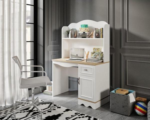 Baby Darling %100 Mdf Lisa Çalışma Masası Meşe-beyaz (ÜST ÜNİTE DAHİL) - Image 1
