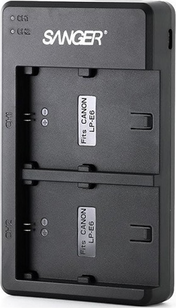 Sanger Canon LP-E6 İkili USB Şarj Aleti - Image 1