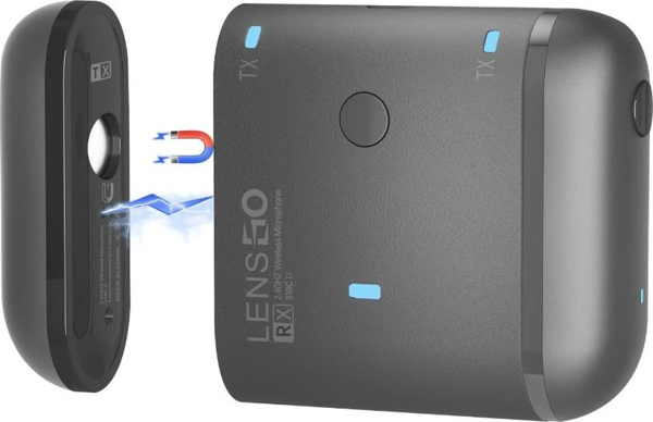 Lensgo 318C Kablosuz Tekli Siyah Yaka Mikrofonu - Image 1