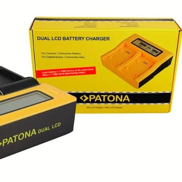 Patona 7525 Sony NP-F970 Serisi İçin İkili LCD Ekranlı USB Şarj Aleti - Image 1