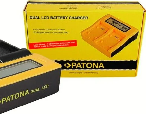 Patona 7525 Sony NP-F970 Serisi İçin İkili LCD Ekranlı USB Şarj Aleti - Image 1
