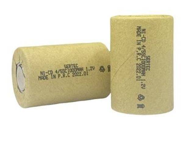 1.2V Ni-Cd  4/5 SC 1000 Mah Kağıt Şarjlı Pil 3C Başsız/Flat Head - Image 1