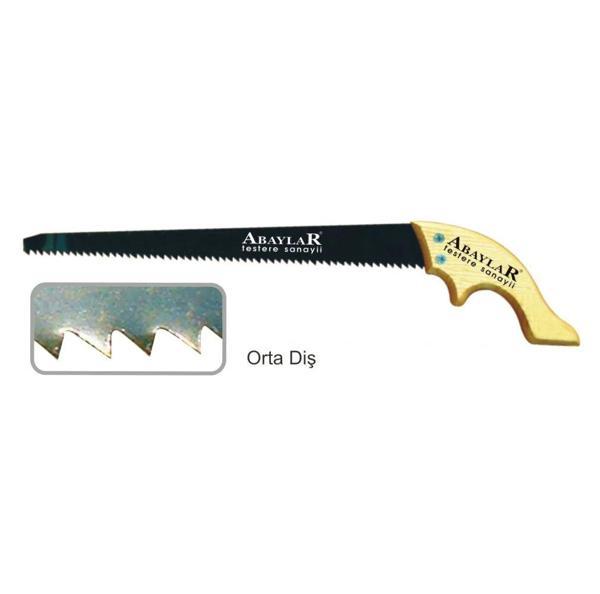 Abaylar Orta Diş Bağ Testere 35 cm - Ahşap Sap - Image 1