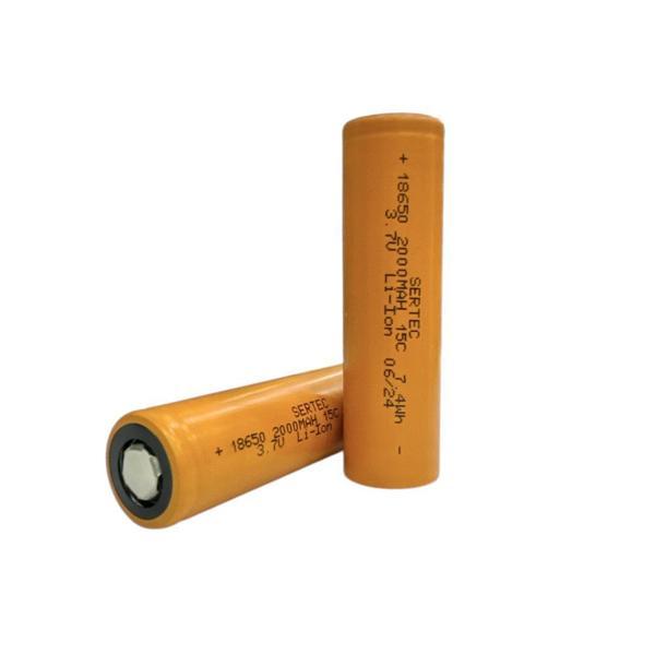 18650 3.7V 2000 Mah 15C Li-Ion Şarjlı Pil - Image 1