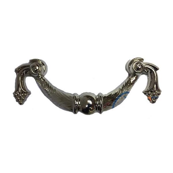 Dekoratif Zamak Üzümlü Kulp - 64mm, Nikel, 100 Adet - Image 1