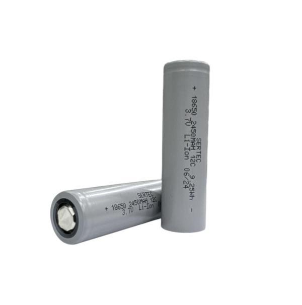 18650 3.7V 2450 Mah 12C Li-Ion Şarjlı Pil - Image 1