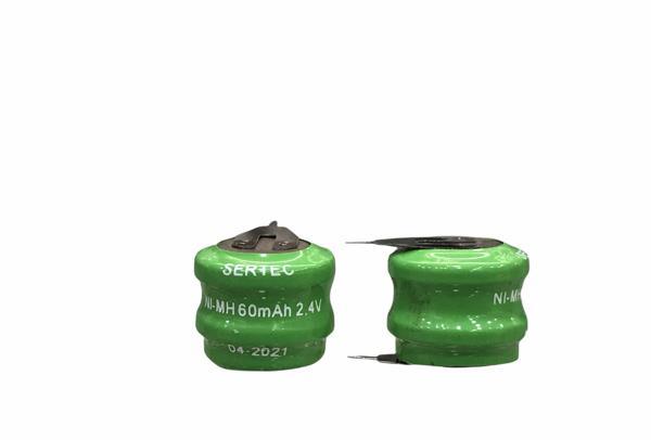 2.4V 2S1P 60 Mah 2 Pin  NI-MH Buton Pil - Image 1