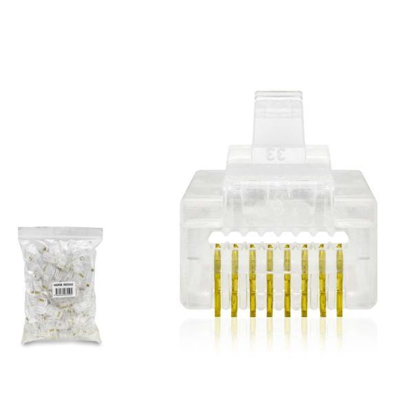 Cat5 Konnektör Ez Rj45 Delikli 100Lü Paket Şeffaf HDX5062 - Image 1