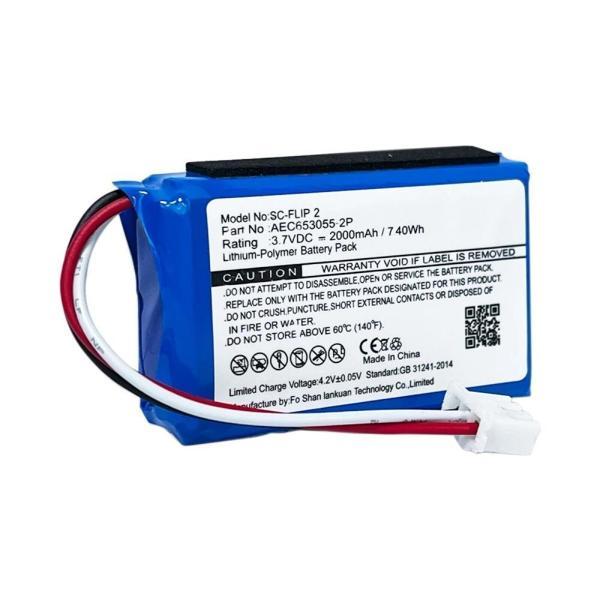 Flip 2 uyumlu 3.7v 2000 mah Soketli Batarya - Image 1